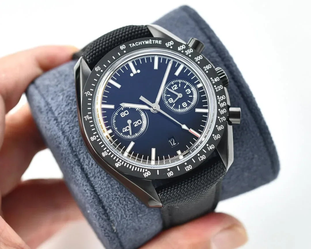2025VIP  Black Automatic Mechanical Watch Multifunctional Men Watches Stainless Stel Calendar Sports Brown Leather Customized