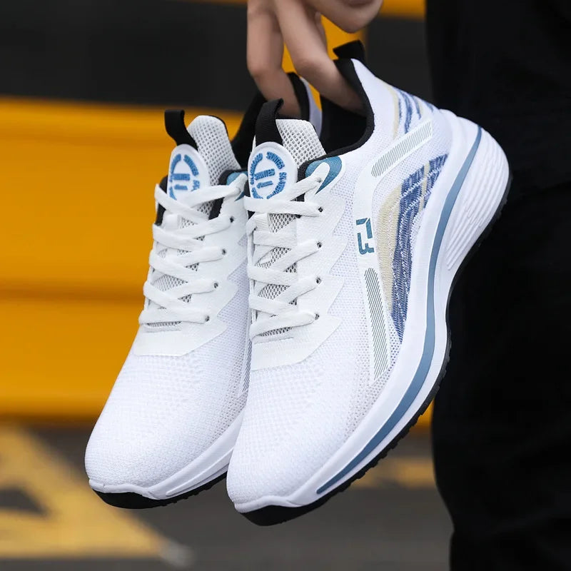 Men's Running Shoes Lightweight Breathable Casual Sports Low-Top Lace-Up Mesh Fashionable Spring Autumn Men's Footwear