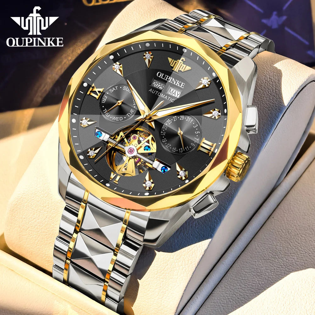 OUPINKE 3316 Automatic Mechanical Watch Classic New Version Watches for Men High-end Large Dial Wristwatch