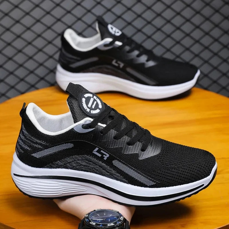 Men's Running Shoes Lightweight Breathable Casual Sports Low-Top Lace-Up Mesh Fashionable Spring Autumn Men's Footwear