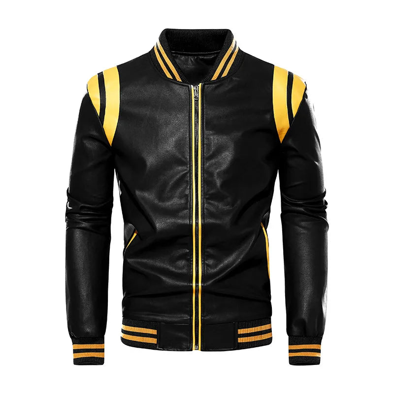 New Men's Leather Jackets Autumn And Winter Casual Motorcycle Slim PU Jacket Biker Leather High Quality Fashion Warm Overcoat