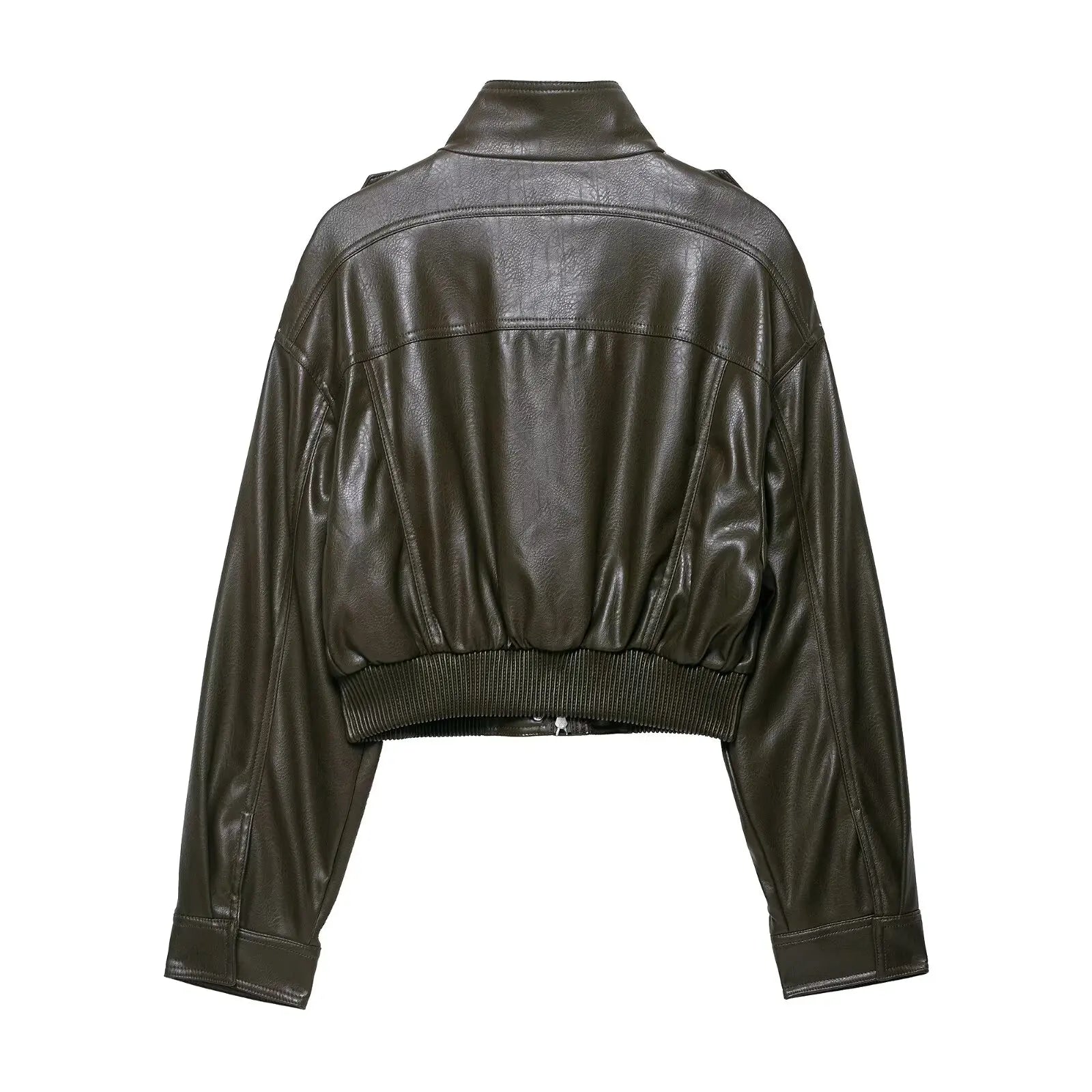 Women's Jacket 2025 New Arrival Women's Casual Fashion Faux Leather Jacket