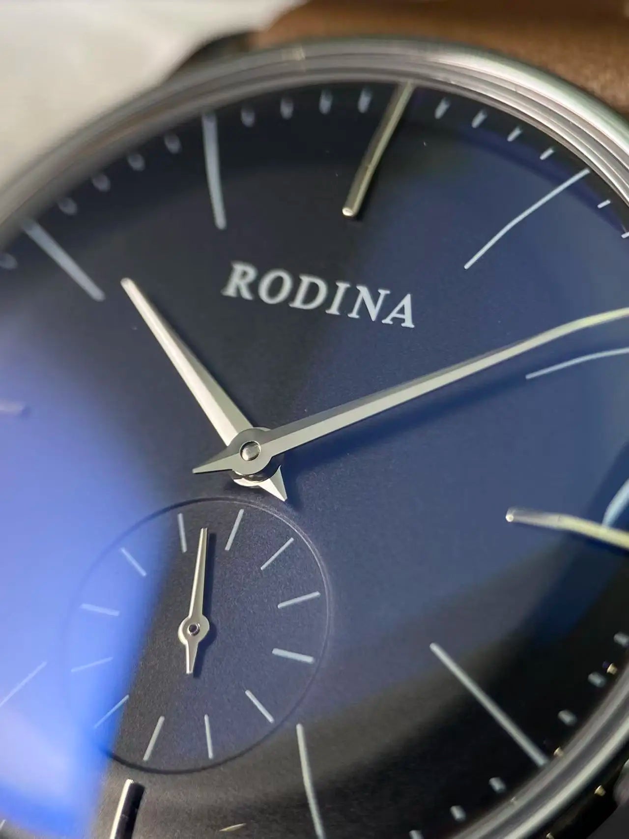 Small 38MM vintage ivory white manual winding mechanical men's watch bubble mirror cocktail series ultra-thin shell Halvanstrap