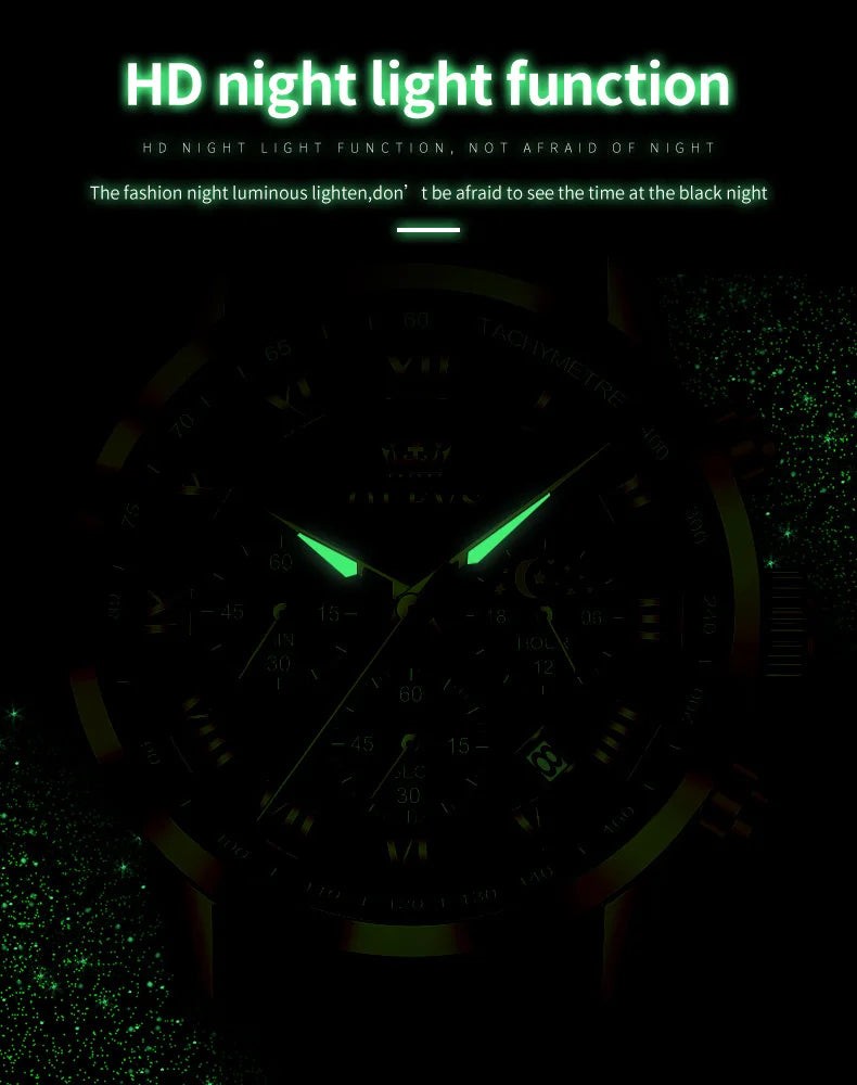 OLEVS 5529 Luxury Quartz Watch For Men Roman Scale Moon Phase Chronograph Man Watches Waterproof Luminous Calendar Wrist Watch