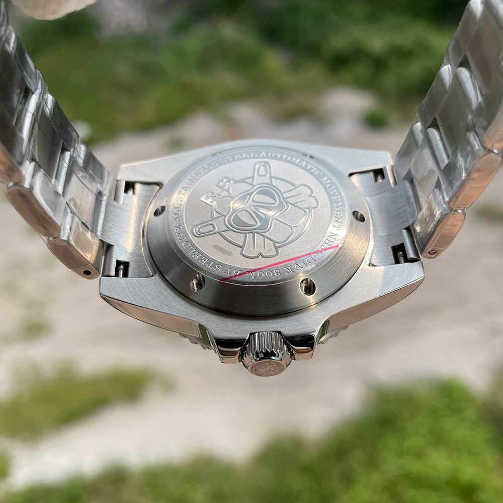 SD1953 Gray Dial Stainless Steel NH35 Watch Steeldive 40.5mm STEELDIVE Brand Sapphire Glass Men Diver Watches reloj hombre