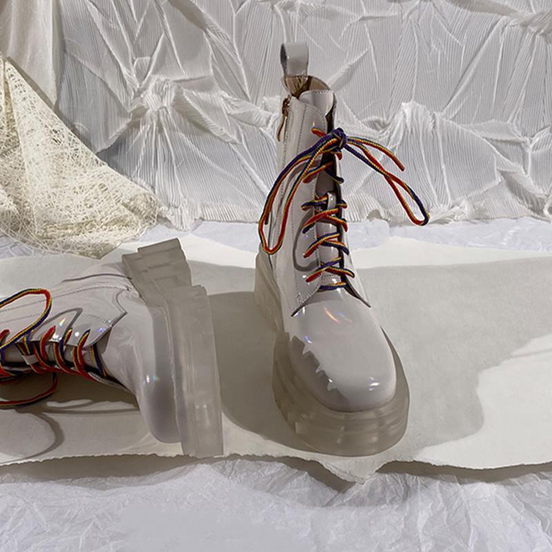 Lace Up Martin Boots British Knight Boots