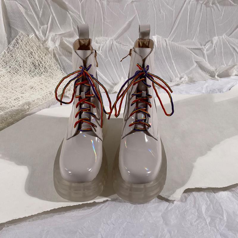 Lace Up Martin Boots British Knight Boots