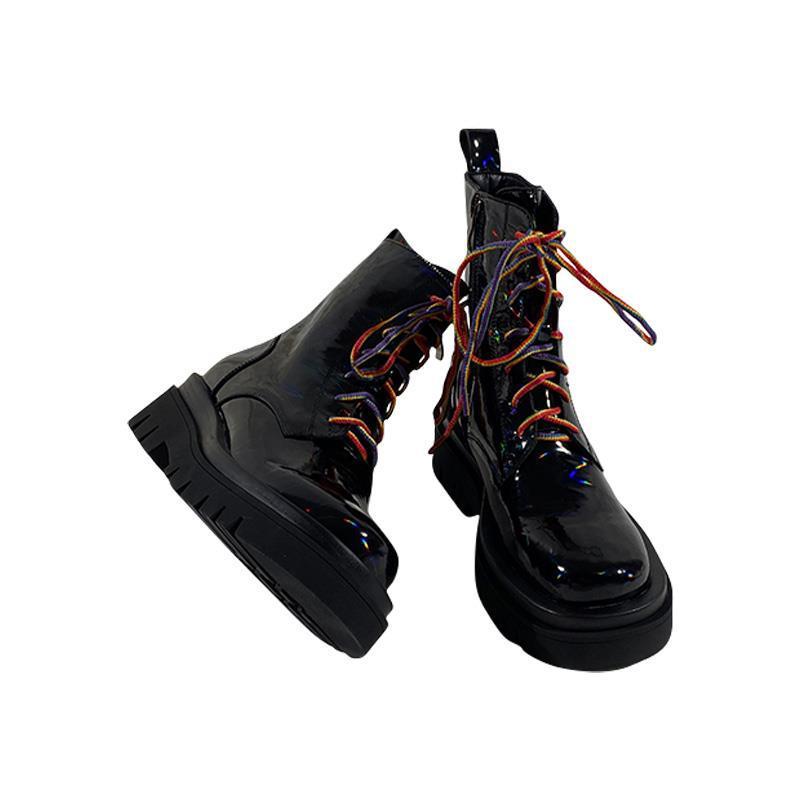 Lace Up Martin Boots British Knight Boots