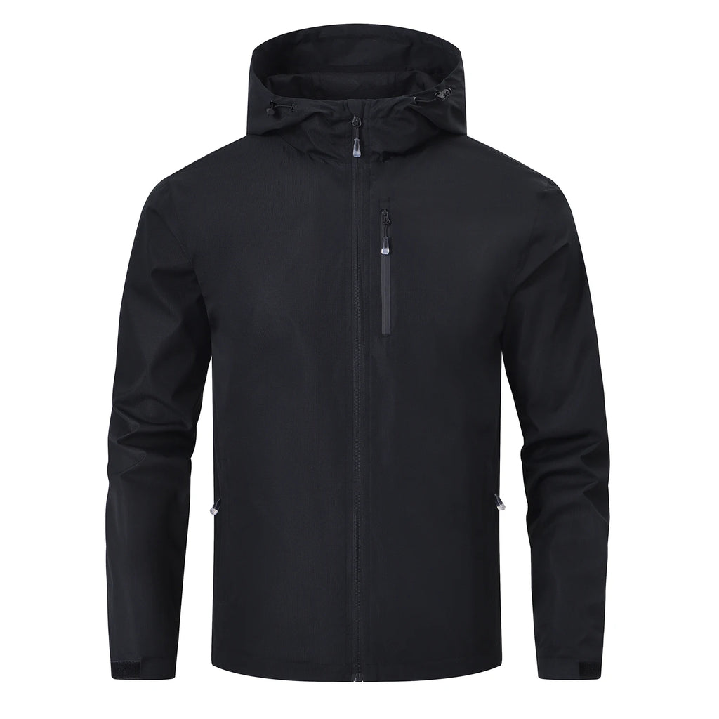 Summer Men's Raincoat, Waterproof Lightweight Breathable Jacket for Camping Hiking Cycling Fishing with Inner Pocket