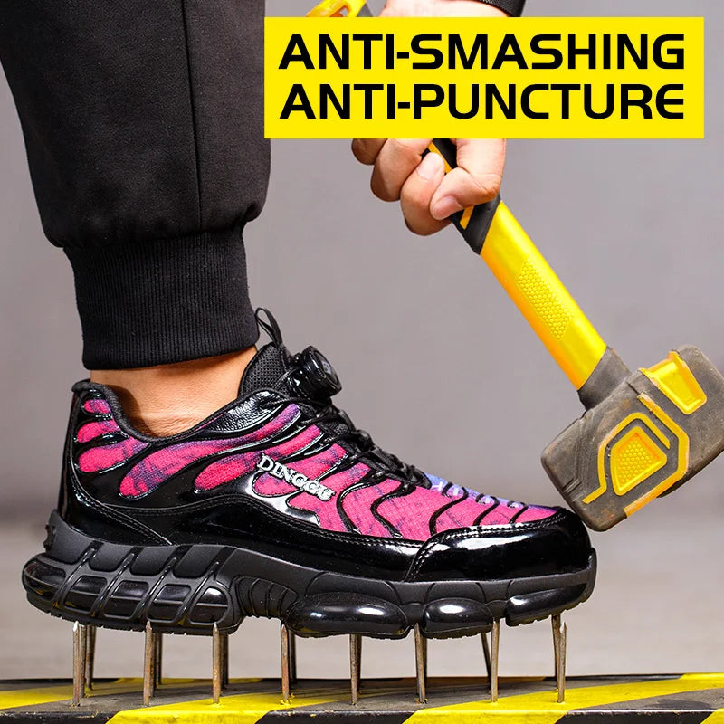 Safety Shoes Men Anti-smash Anti-puncture Steel Toe Work
