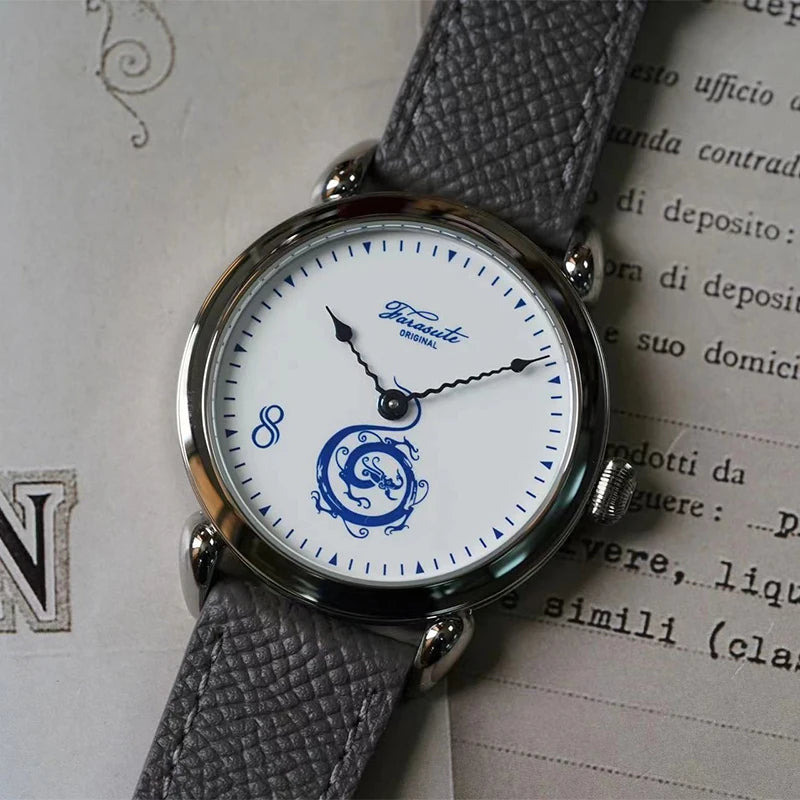 FARASUTE Men Automatic Watch 40mm Luxury Mechanical Wristwatch Sapphire Enamel Dial Hangzhou 5000 Small Rotor Dragon Limited