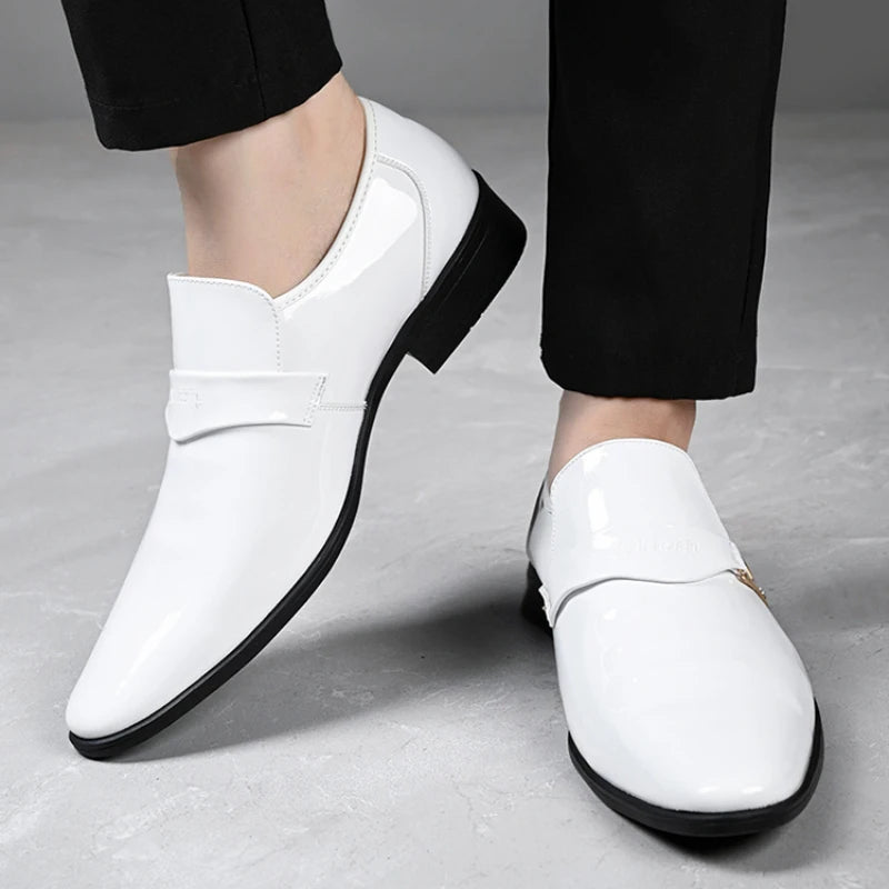 White Leather Shoes for Men
