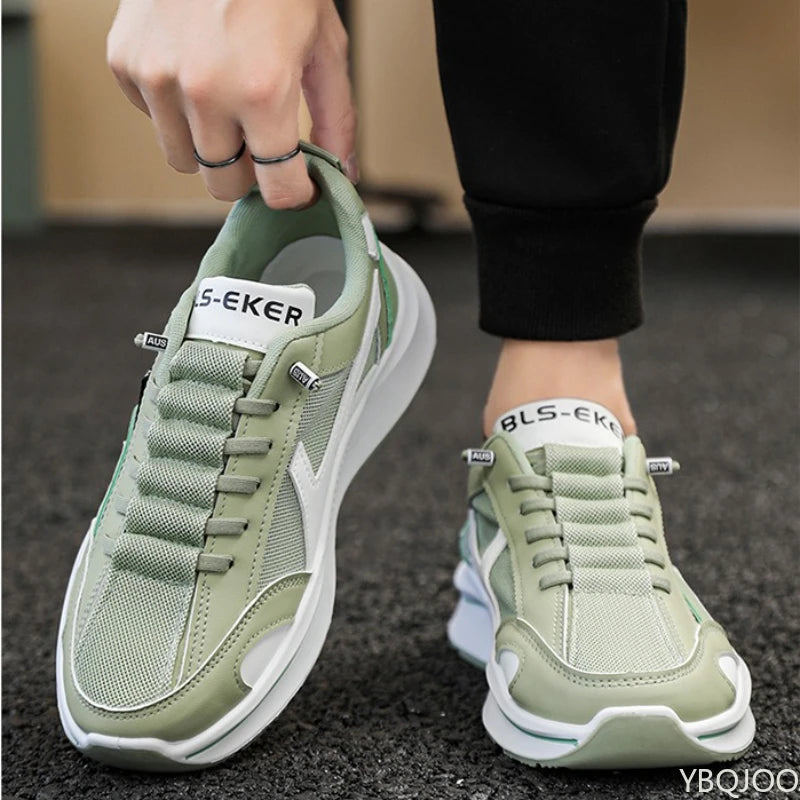 Spring summer men's sports shoes are fashionable versatile breathable lightweight casual simple comfortable mesh surface shoes