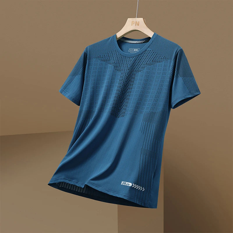 Quick Dry Sport T Shirt Men'S 2024 Short Sleeves Summer Casual Print Plus OverSize 3XL Top Tees GYM Tshirt Clothes