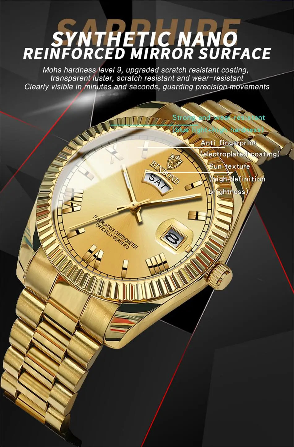 2025 New Men Business Watches Fashion Arabic Dial Steel Band Male's Luminous Waterproof Quartz Watch Set(Gift box regulator Box）