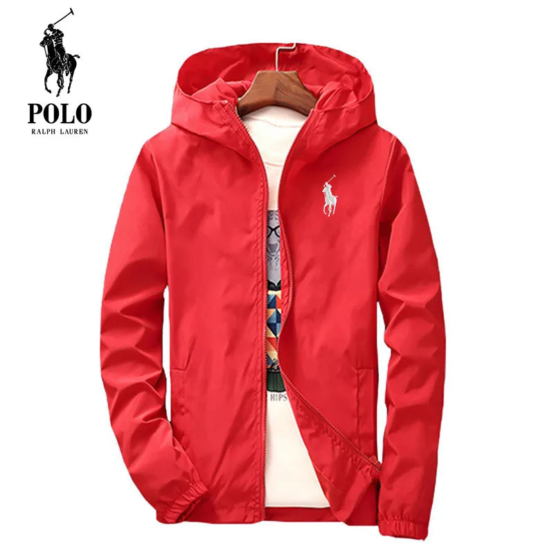 Polo Ralph Lauren Summer Waterproof Hiking Jacket, Men's Fishing, Hooded, Gym, Sports, Running Jacket, Outdoor, Sun Protection