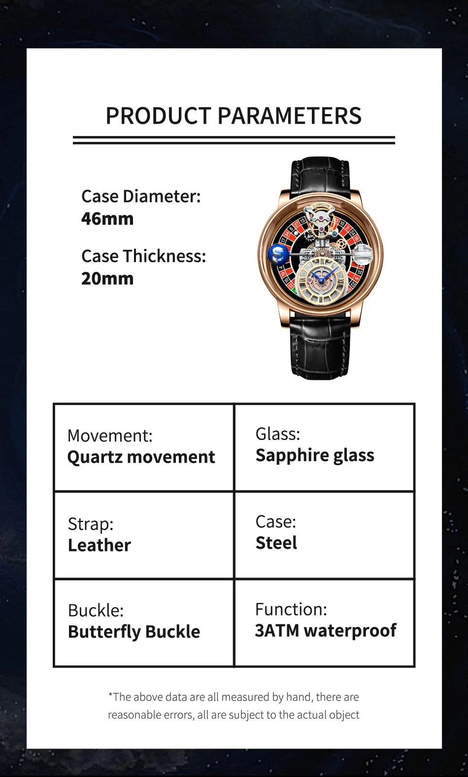 2024 PINDU DESIGN Men Watches Top Brands Luxury Celestial Series Roulette Creative Watch Quartz Wristwatch Montre Homme
