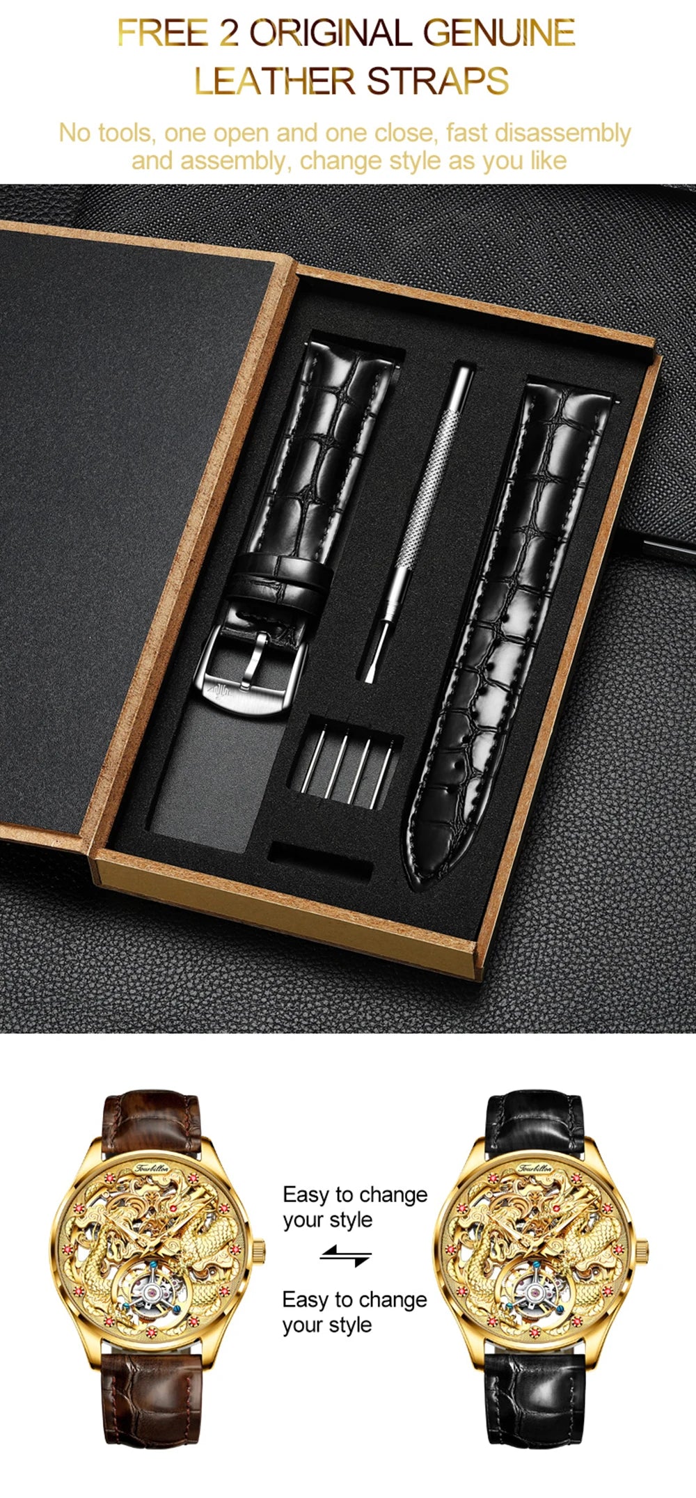 OUPINKE 3176 Luxury Men Original Fully Automatic Watch Swiss Certified High end Mechanical Watch Leather Strap Waterproof Watch