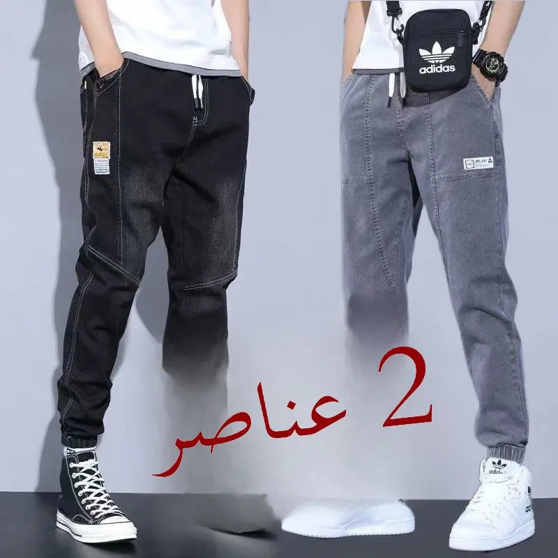 Loose Fit Men's Denim Jeans Casual Workwear Harlan Pants Trousers Harajuku Sle Cotton Polyester Blend Wear Resistant