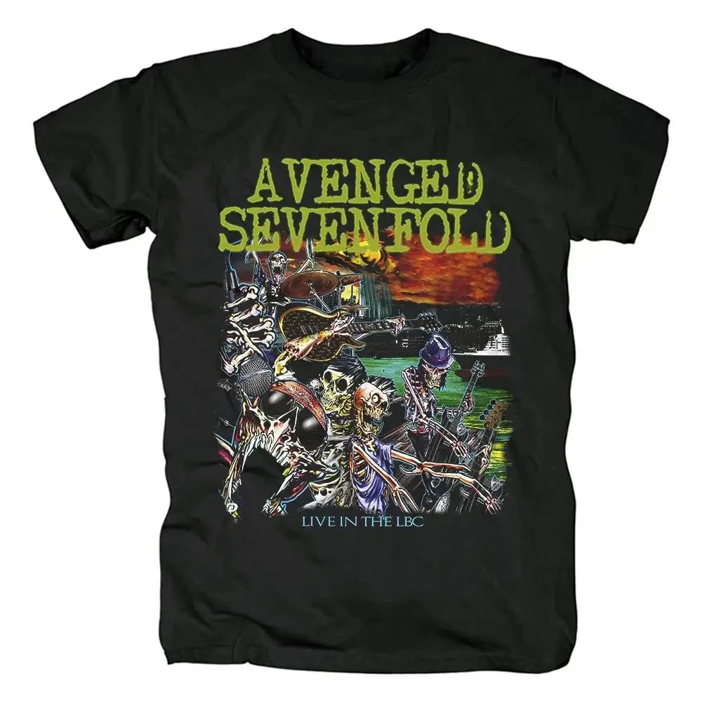 men Harajuku Metalcore Avenged Sevenfold Rock T Shirt Hip Hop Streetwear T Shirt Heavy Metal Plus Size T Shirt Women 62446