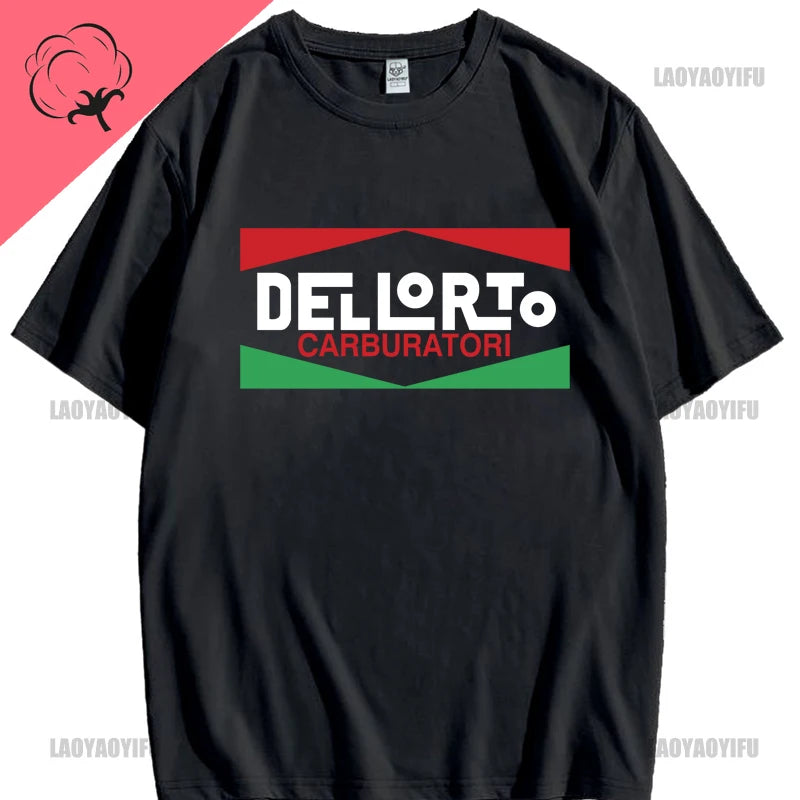 All Colour New Dellorto Carburetor Motorcycle Logo T-shirt  men clothing funny vintage graphic t shirts cotton