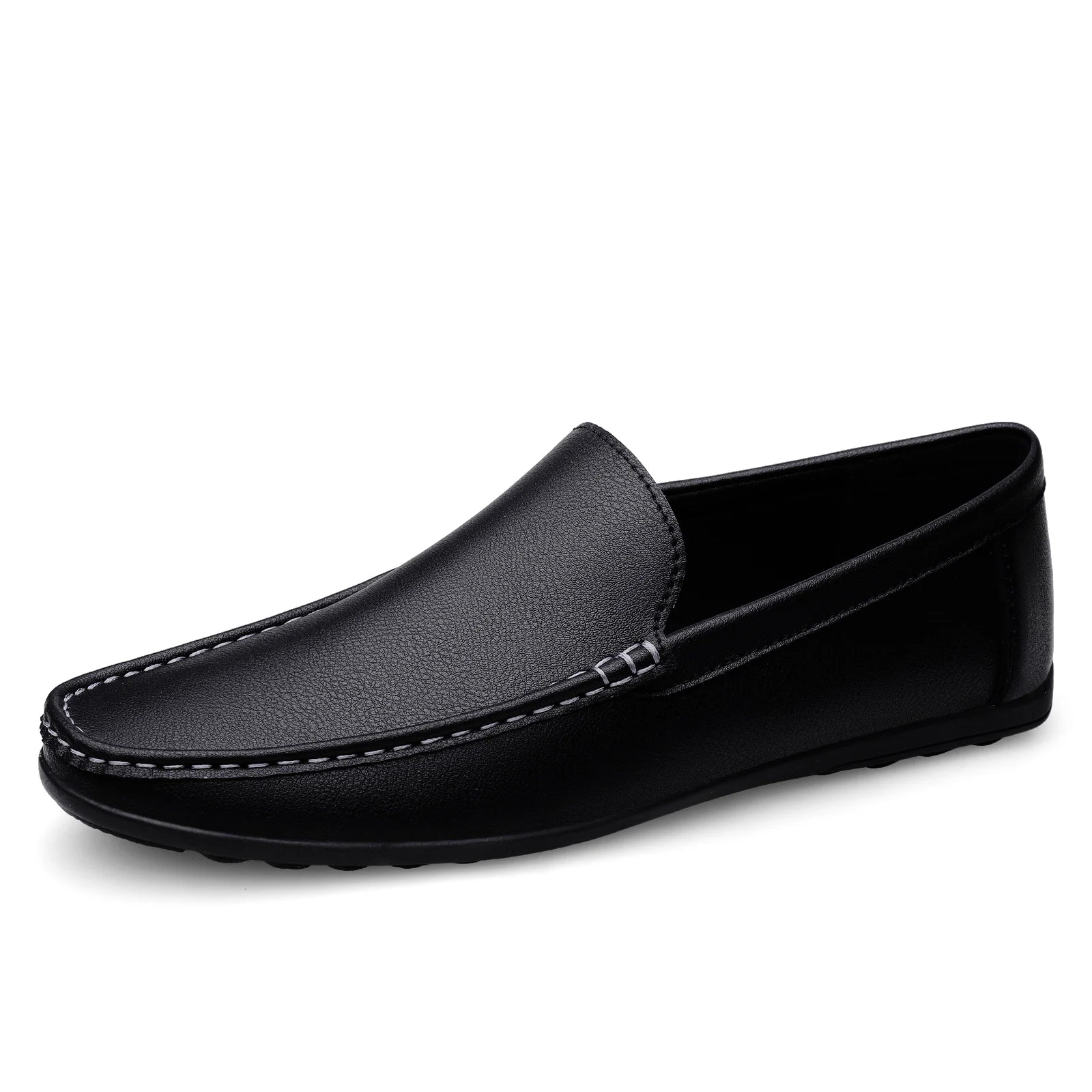 Man Casual Shoes Leather Slip On Super Lightweight Male Shoes
