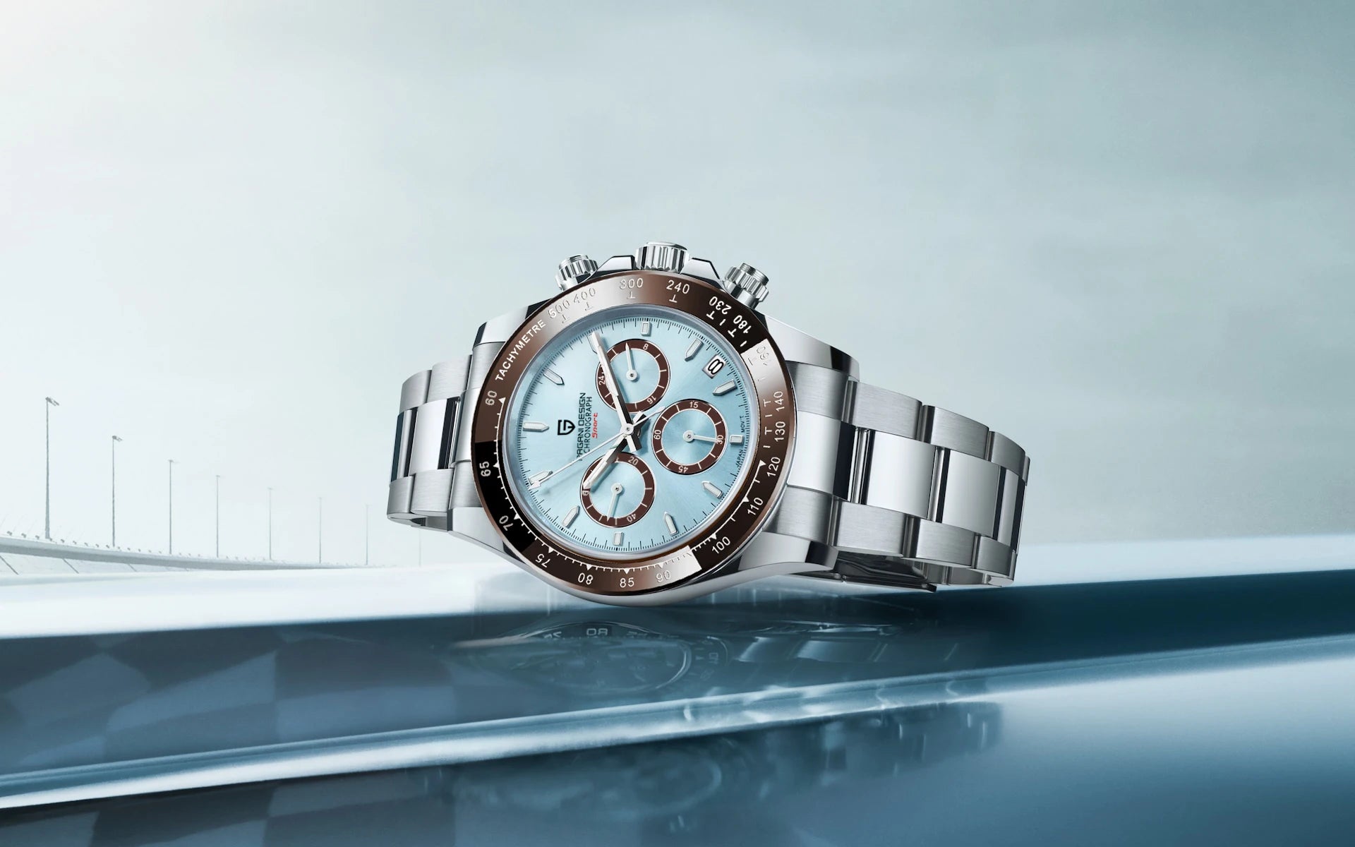 PAGANI DESIGN 2023 New Men's Watches Luxury Quartz Watch For Men Chronograph VK63 Automatic date 100M Waterproof Ceramic bezel