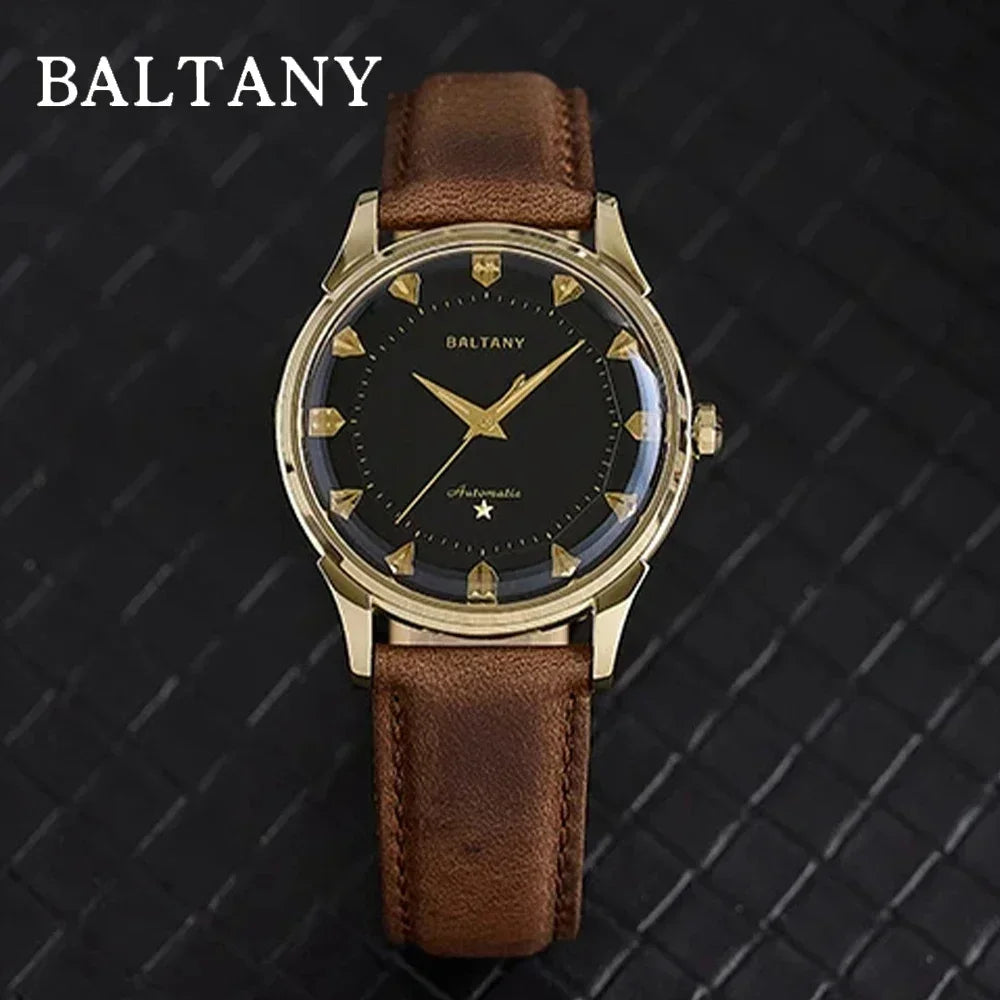 2025 Baltany Mechanical Watches S4090 Classic Pie-Pan 38.5mm Dial Automatic watches Stainless steel waterproof Watch for men