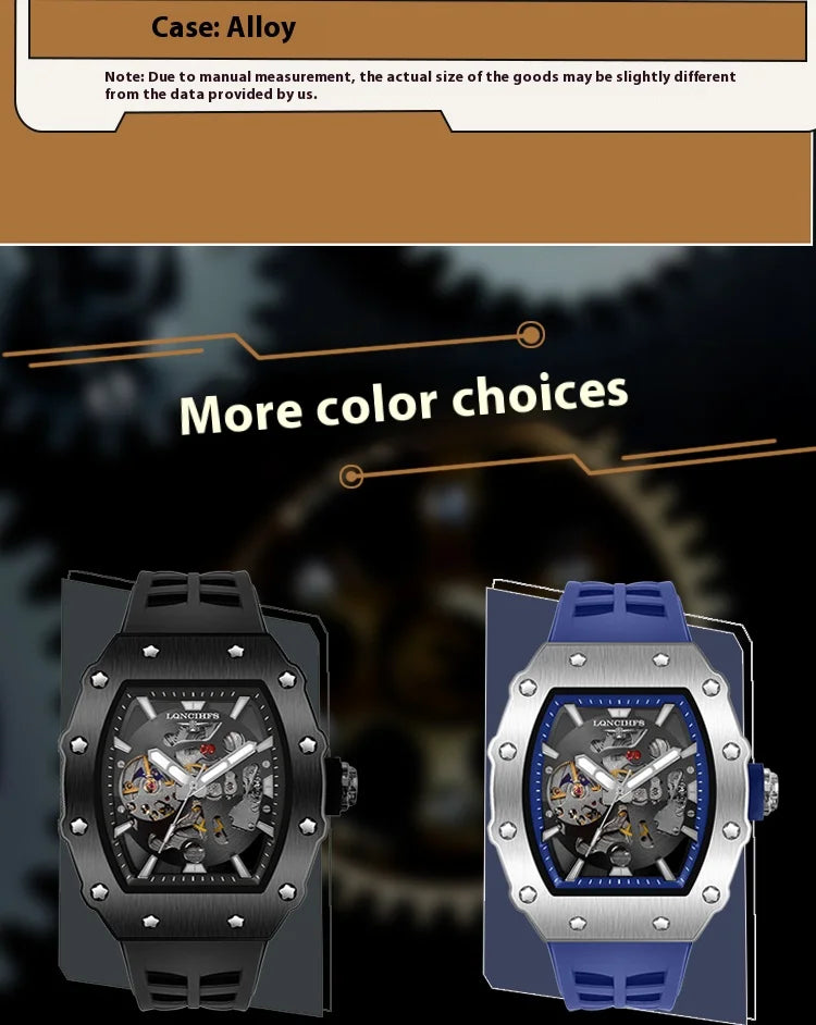 Men's luxury automatic Mechanical Watch  Sport Outdoor tourbillon waterproof luminous Fashion watch for men reloj hombre