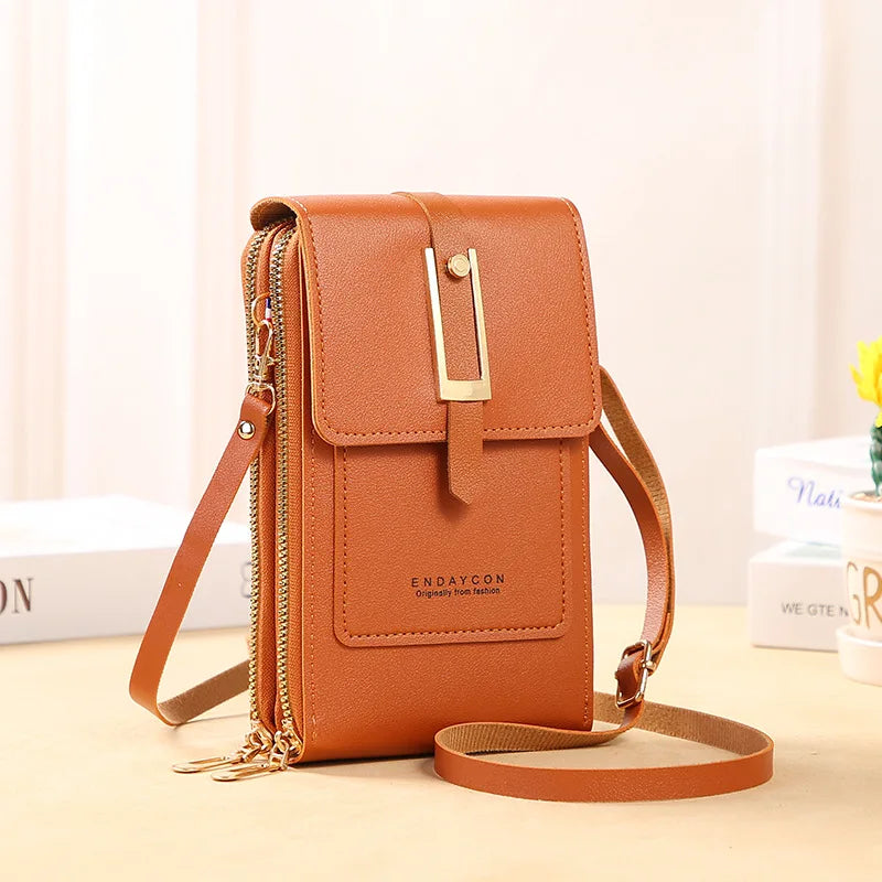 Soft Leather Wallets Hand Purses Crossbody Bags for Women