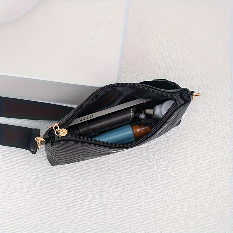 Quilted Chain Crossbody Bag for Women