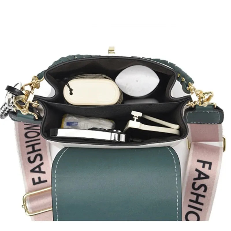 Women's Bag Chain Leather Diamond