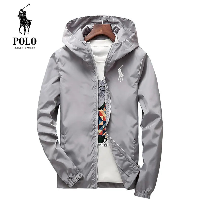Polo Ralph Lauren Summer Waterproof Hiking Jacket, Men's Fishing, Hooded, Gym, Sports, Running Jacket, Outdoor, Sun Protection