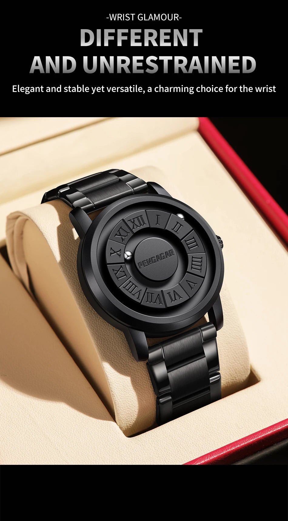 2025 Luxury Watch Men Creative Scrolling Pointer Magnetic Force Sport Watches Men Quartz Chronograph Man Clock Relogio Masculino