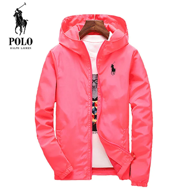 Polo Ralph Lauren Summer Waterproof Hiking Jacket, Men's Fishing, Hooded, Gym, Sports, Running Jacket, Outdoor, Sun Protection