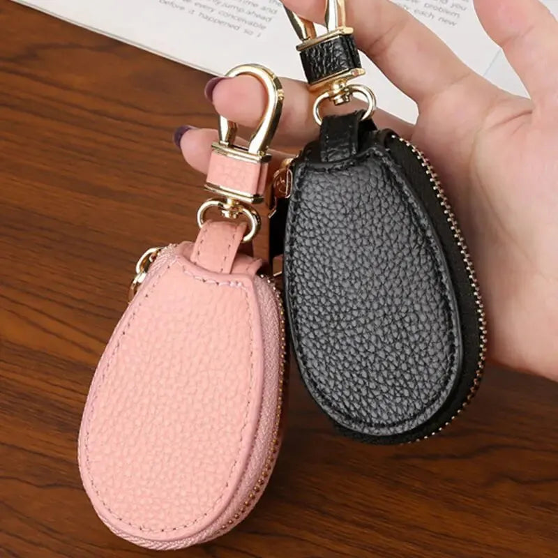 Leather Zipper Key Wallet