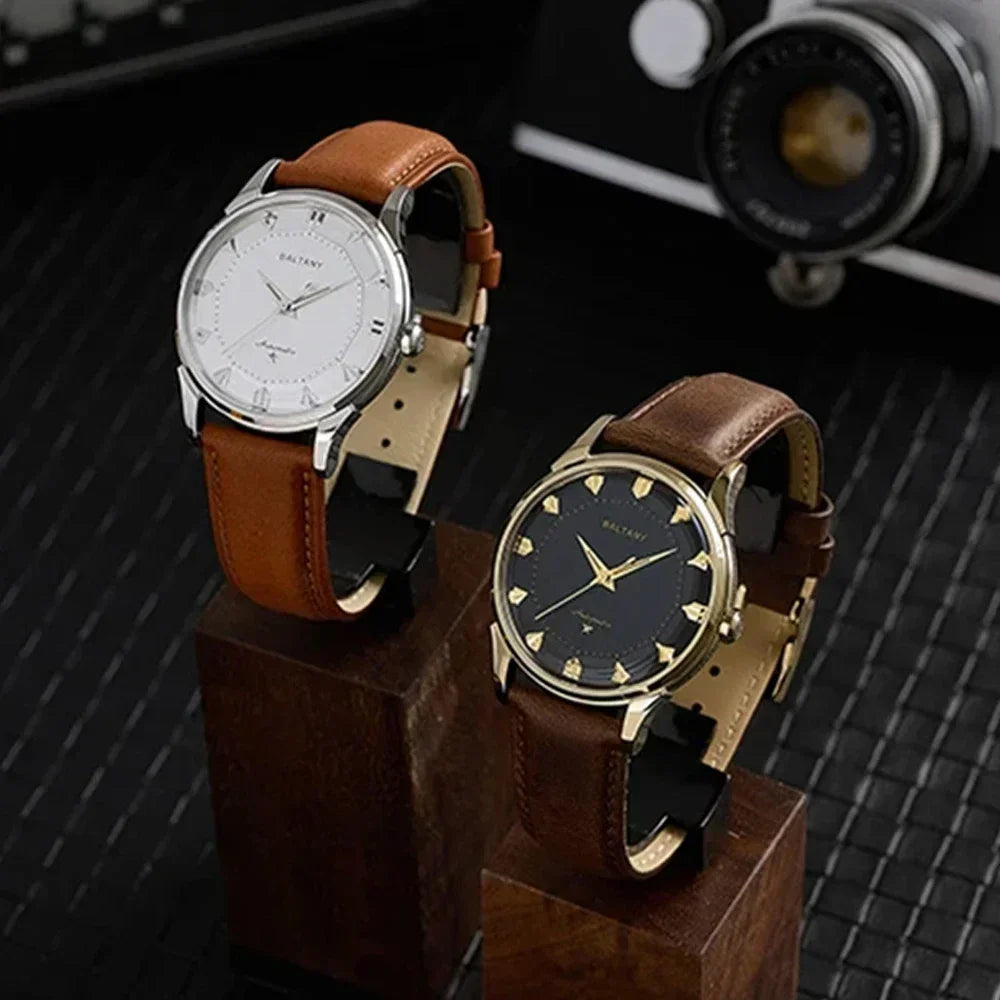 2025 Baltany Mechanical Watches S4090 Classic Pie-Pan 38.5mm Dial Automatic watches Stainless steel waterproof Watch for men