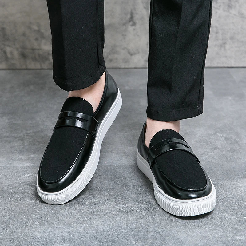 Men Thick Soled Board Shoes Height Increasing Lightweight