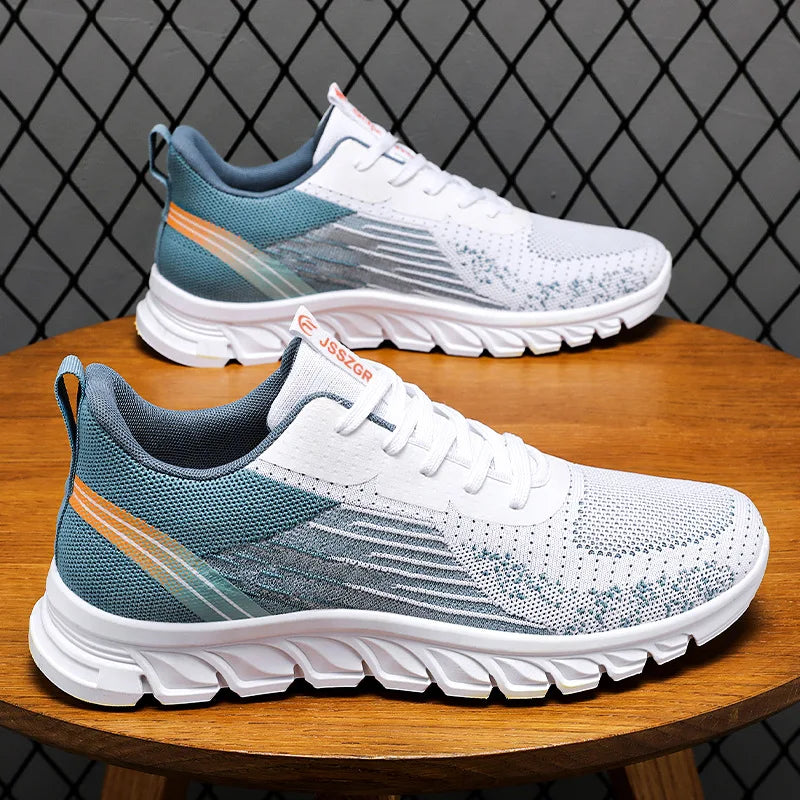 Men's Sports Shoes New Summer Fashionable Casual Sports Shoes Men's Soft-Soled Anti-Slip Lightweight Mesh Running Shoes