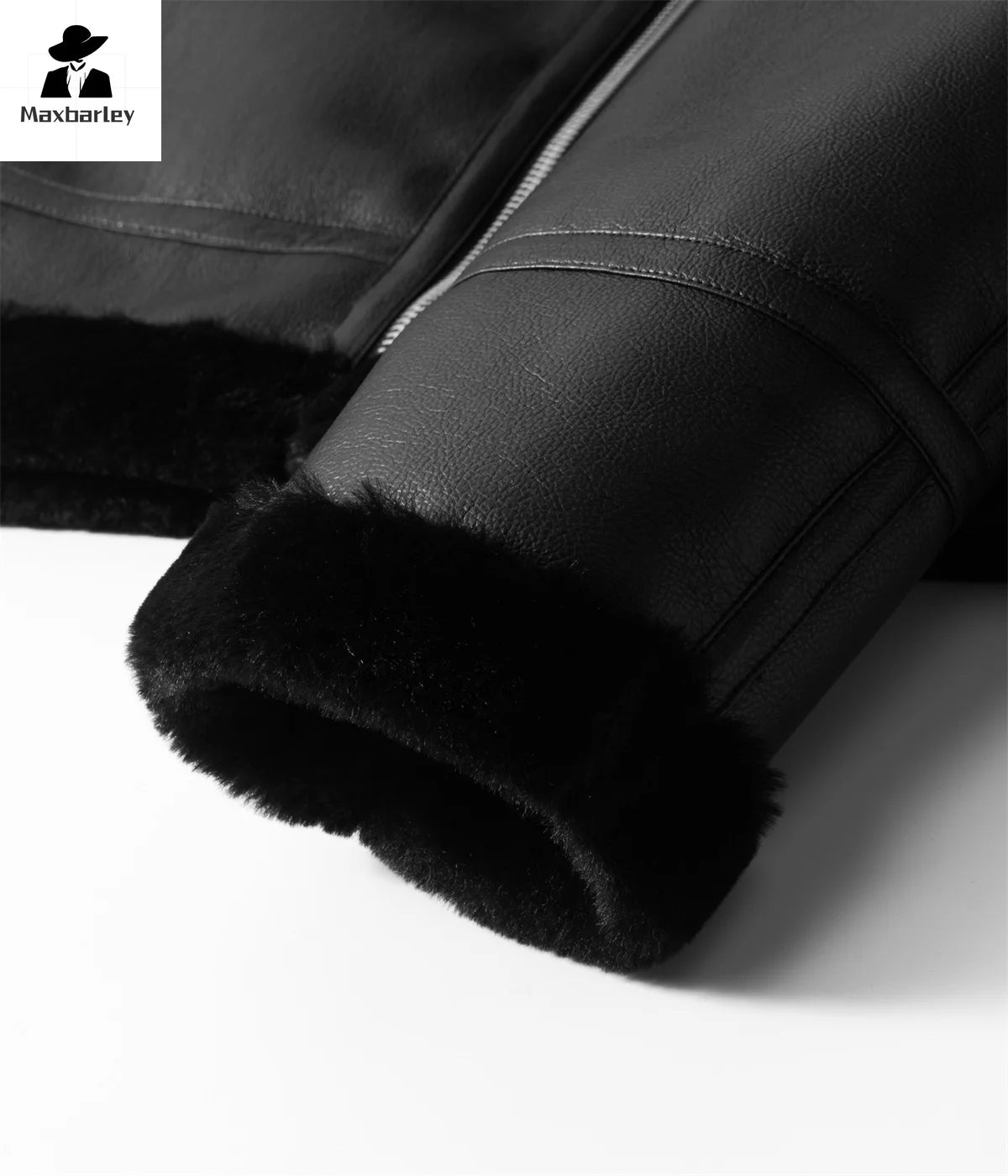 2024 New Leather Jacket Men's Winter Vintage Black Thick Warm Fur One Lambskin Lining Jacket Casual Motorcyclist PU Leather Coat