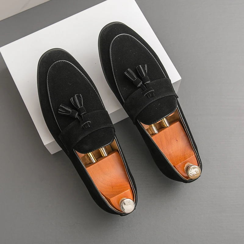 High Quality Leather Loafers Shoes Men Fashion Tassel Classic Original Man Casual Shoes Comfortable Office Business Party Shoes