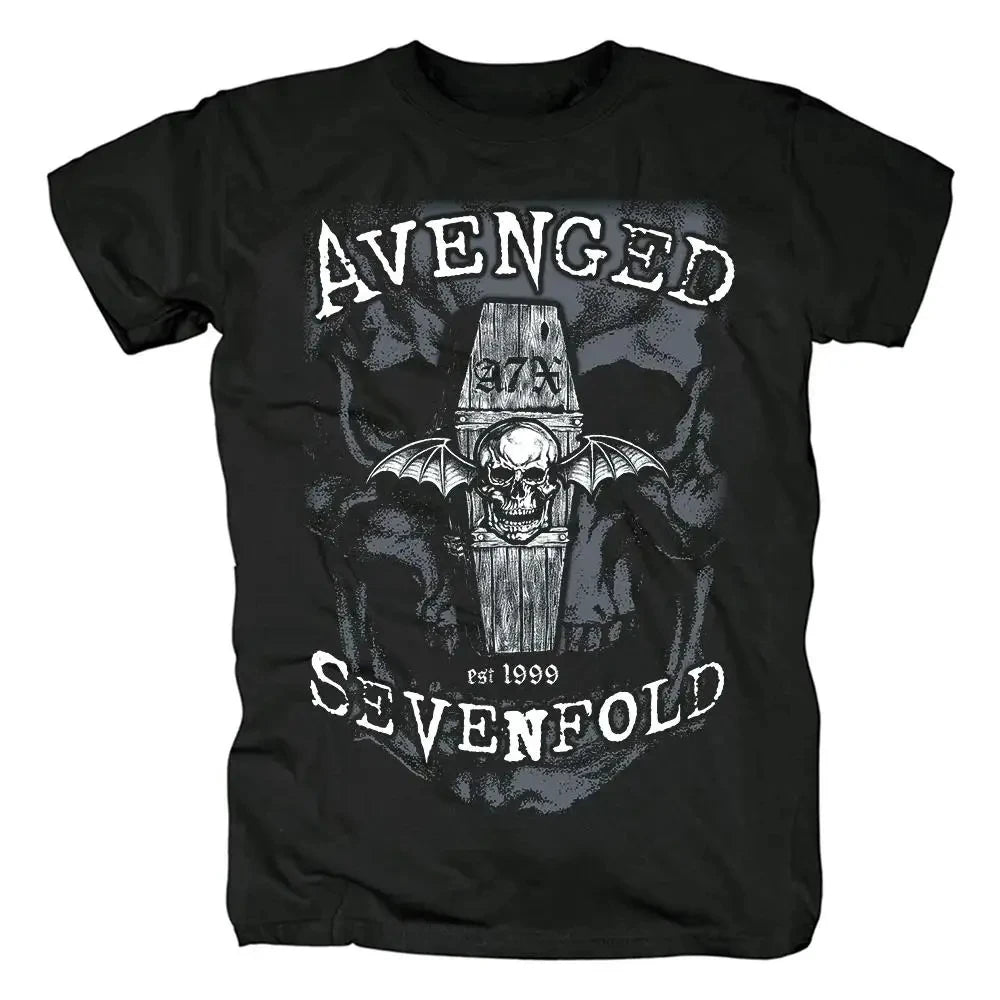 men Harajuku Metalcore Avenged Sevenfold Rock T Shirt Hip Hop Streetwear T Shirt Heavy Metal Plus Size T Shirt Women 62446