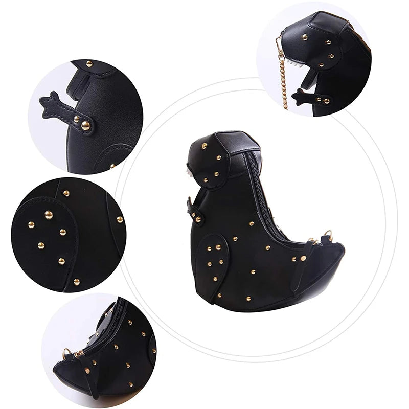 Dinosaur Design Rivets Women's leather Purses