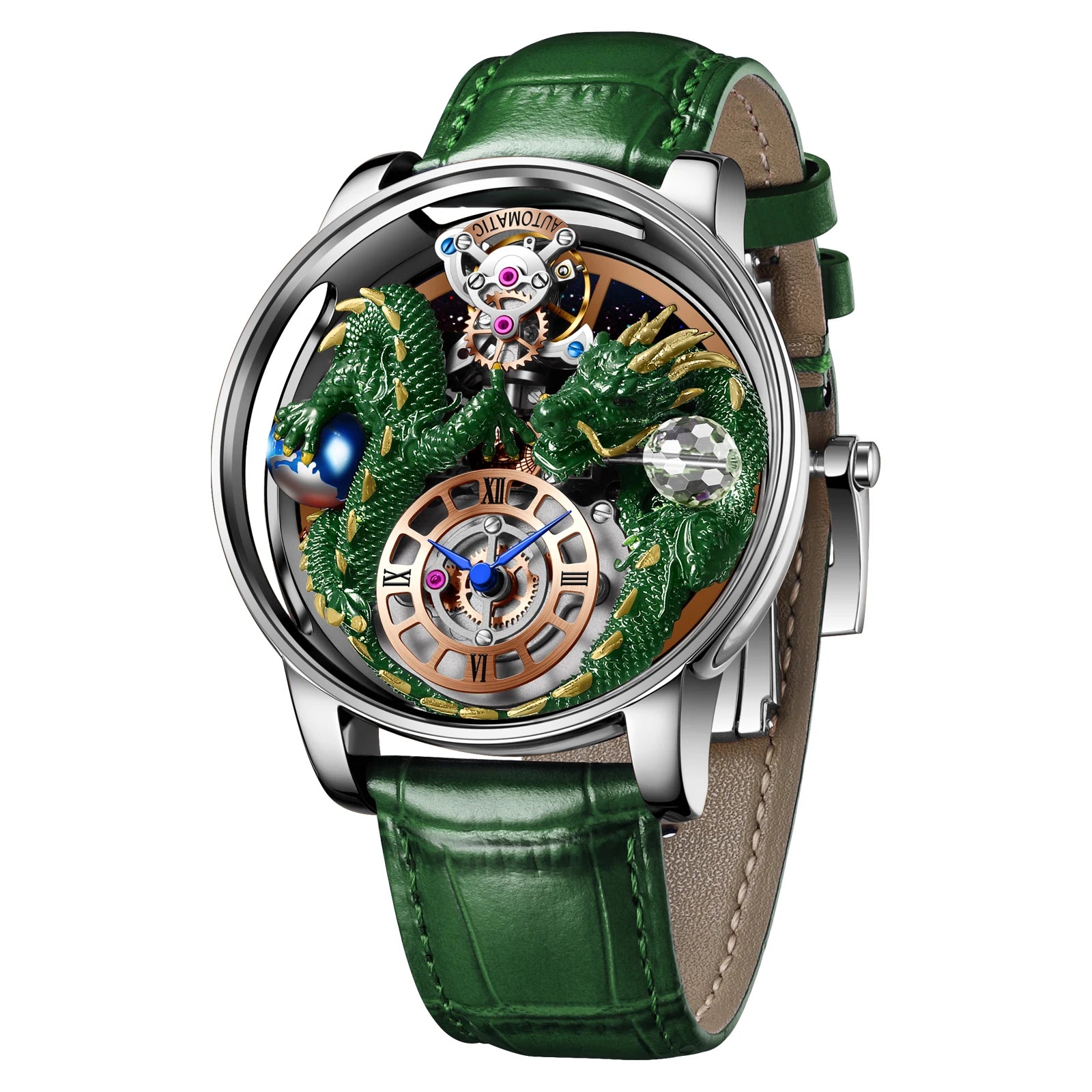 2024 New PINDN Jaco&Co Brand Watch Men's Leather Sports Watch Men's Quartz Watch Chronograph Men's Clock Relogio Masculino