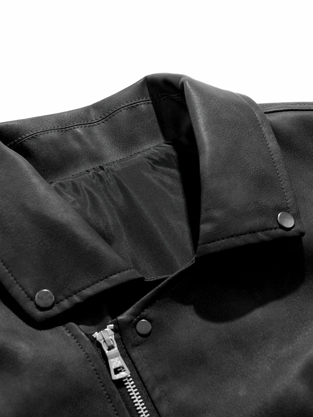 Men's Leather Jacket with a Turn-Down Collar, Windproof and Cold-Resistant, Crisp and Stylish, Suitable for Daily Commuting, Business Casual, Street Wear, Autumn and Winter Outings, Dating and Social Events, and Short Trips