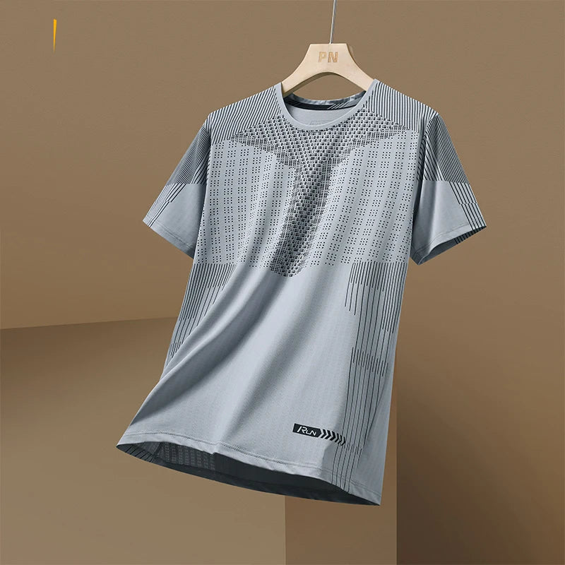 Quick Dry Sport T Shirt Men'S 2024 Short Sleeves Summer Casual Print Plus OverSize 3XL Top Tees GYM Tshirt Clothes