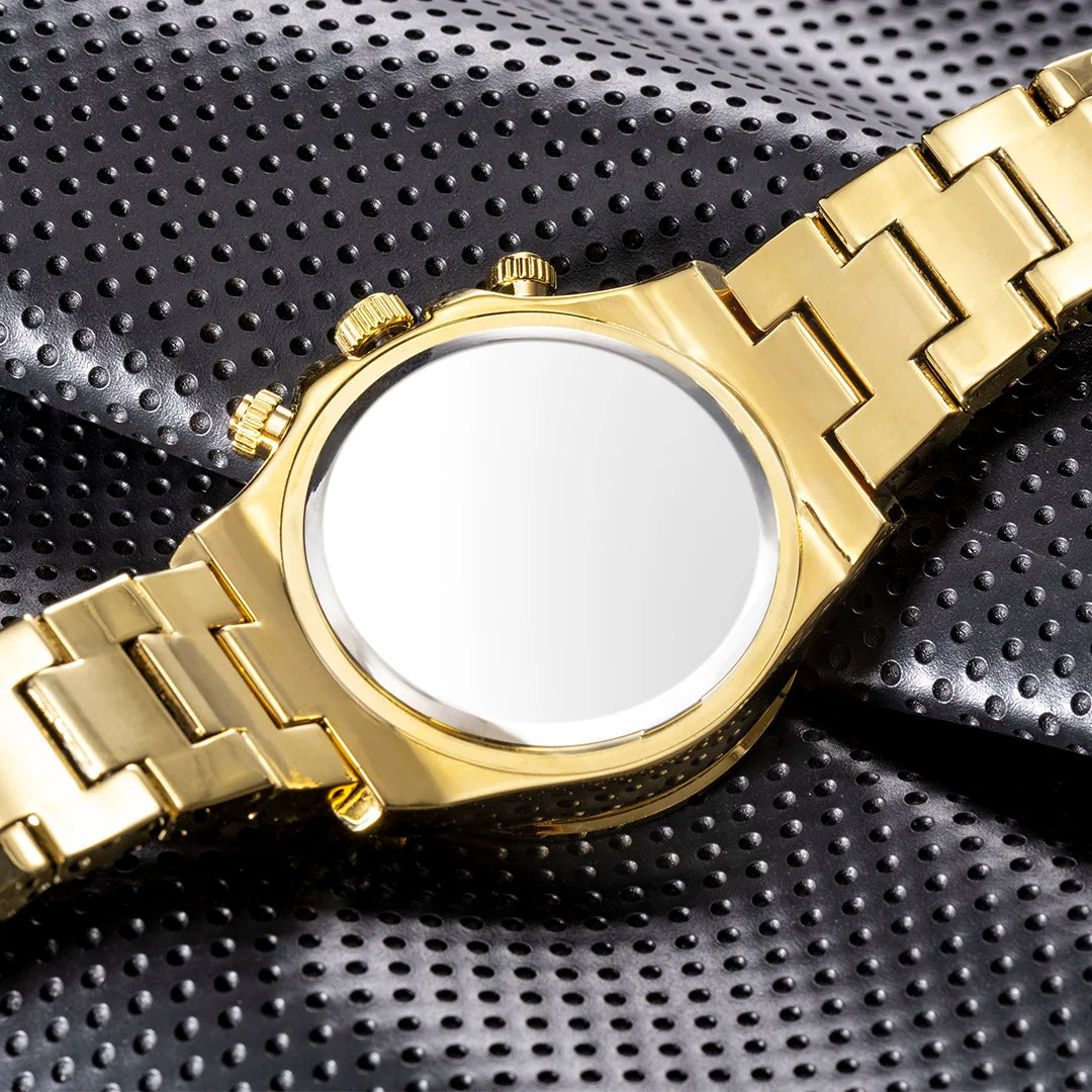 MISSFOX Blingbling Wristwatch For Men Luxury Colour Diamond Calendar Quartz Watch Hip Hop Fashion Waterproof Man Clock Hot Sale