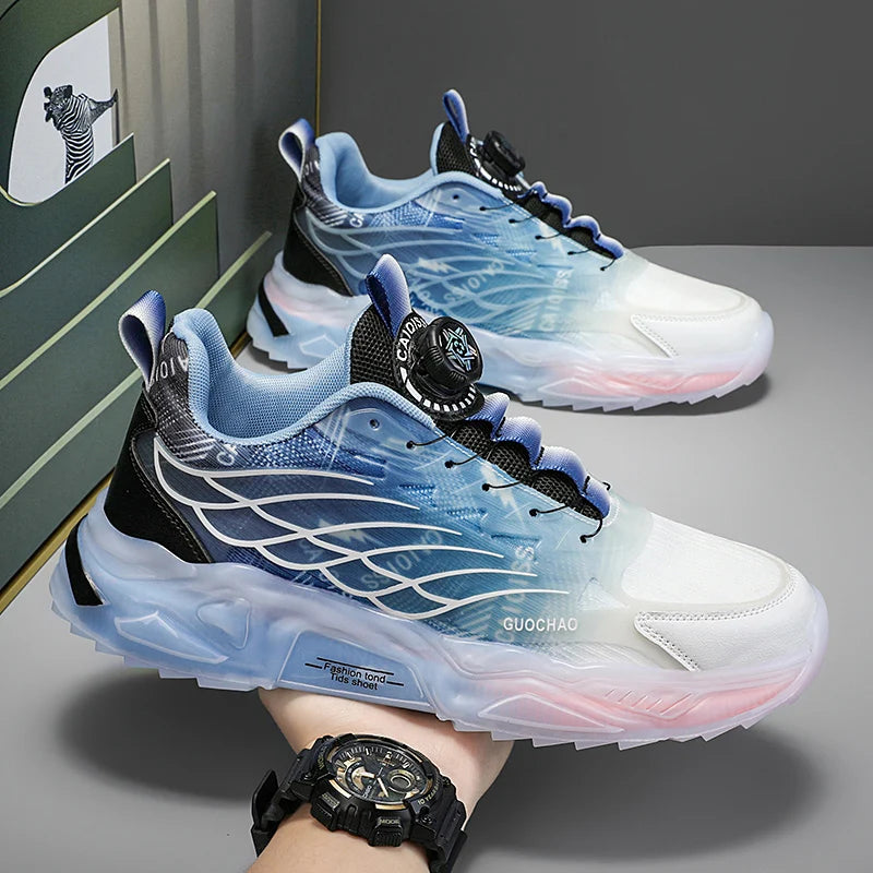 Men's Versatile and Breathable New Sports Shoes - Breathable Woven Upper with Stripesd Design, Light and Comfortable, Sports Shoes for Running, Training and Wear