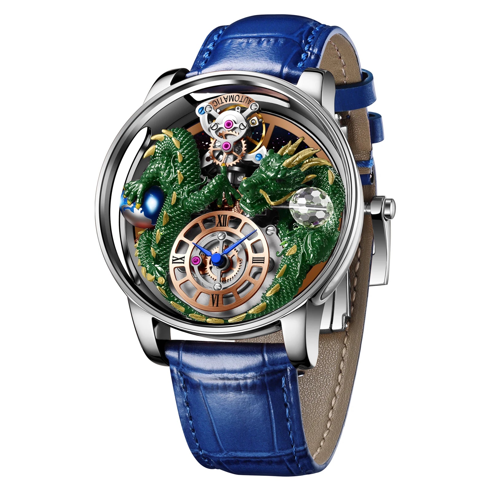 2024 New PINDN Jaco&Co Brand Watch Men's Leather Sports Watch Men's Quartz Watch Chronograph Men's Clock Relogio Masculino