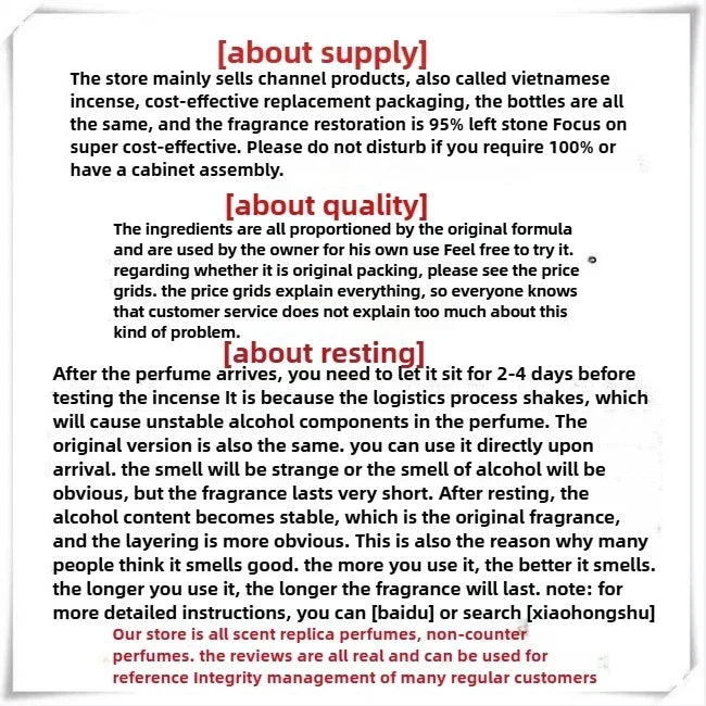 Luxury 100ML Perfume Famous Brands Men's